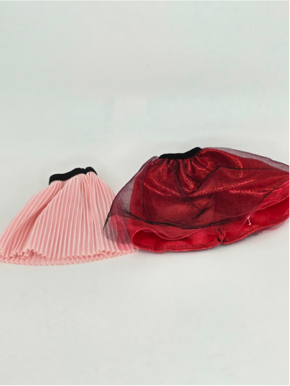 Girls Unbranded Skirts S Pink Red Pleated Tulle Doll Clothes